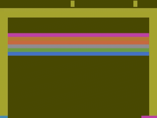 Breakout [Text Label] title screen for Atari 2600